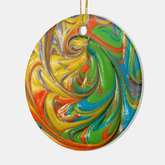 gedraaide verf keramisch ornament (Links)