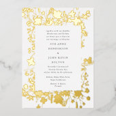 Gedraaide wilderbloem, in omloop, gedroogd folie uitnodiging (Voorkant)