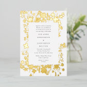 Gedraaide wilderbloem, in omloop, gedroogd folie uitnodiging (Staand Voorkant)