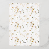 Gedraaide wilderbloem, in omloop, gedroogd folie uitnodiging (Achterkant)