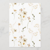 Gedraaide wilderbloem Pampas Wedding Kaart (Achterkant)