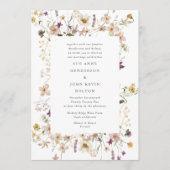 Gedraaide wilderbloem Pampas Wedding Kaart (Voorkant)