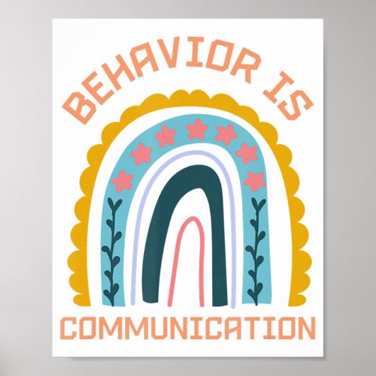 Gedrag is communicatie speciaal onderwijs - SPED T Poster (Voorkant)