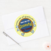 Gedrag van dankbaarheid ronde sticker (Envelop)