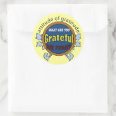 Gedrag van dankbaarheid ronde sticker (Tas)