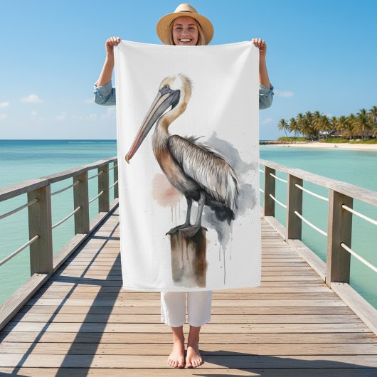 Gedrag van de Pelikaan Badhanddoek