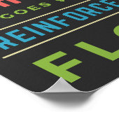 Gedrag waarbij de versterking stroomt poster (Hoek)