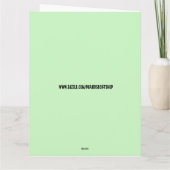 GEDRAGEN BIRTHDAY FUNNY TURTLE Wenskaart Kaart (Achterkant)