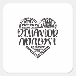 Gedragsanalist, ABA-therapeut Vierkante Sticker