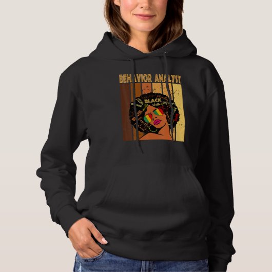 Gedragsanalist Afro African American Black Histo Hoodie (Voorkant)