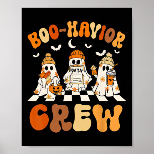 Gedragsanalist Halloween Een Schattigee Spook Boo- Poster