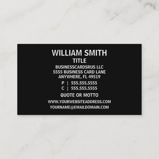 Gedragsanalist Puzzel Stuk Visitekaartje (Achterkant)