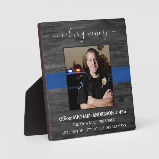 Gedragscode van de politie is verdwenen in het lie fotoplaat (Voorkant)