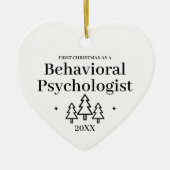 Gedragspsycholoog Nieuwe Baan Kerstmis Keramisch Ornament (Voorkant)