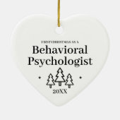 Gedragspsycholoog Nieuwe Baan Kerstmis Keramisch Ornament (Achterkant)