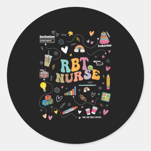 Gedragsregistratie van vrouwen Technicus Rbt Gedra Ronde Sticker (Voorkant)