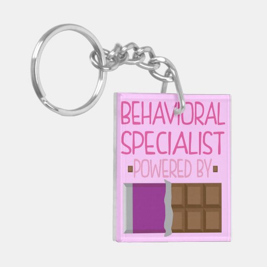 Gedragsspecialist Chocolate Gift for Woman Sleutelhanger (Voorkant Links)
