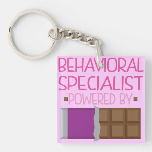 Gedragsspecialist Chocolate Gift for Woman Sleutelhanger (Voorkant)