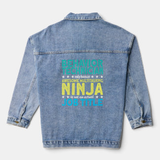 Gedragstechnicus Ninja Aba Therapist Denim Jacket