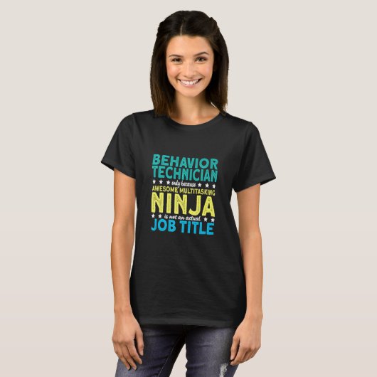 Gedragstechnicus Ninja Aba Therapist T-shirt (Voorkant volledig)