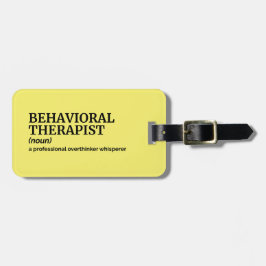 Gedragstherapeut Bag Label Definition Bagagelabel