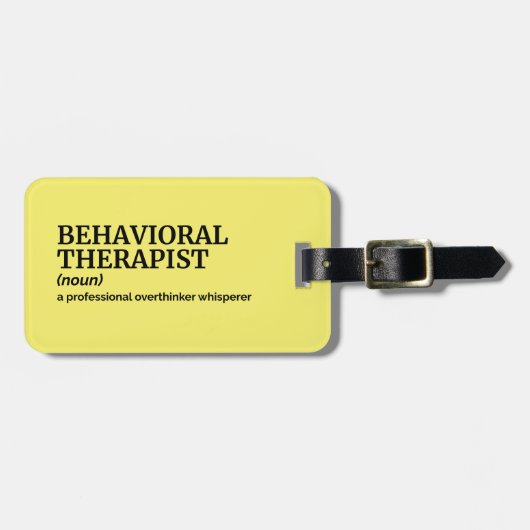 Gedragstherapeut Bag Label Definition Bagagelabel (Voorkant horizontaal)