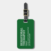 Gedragstherapeut Definitie Gift Idee Bagagelabel (Voorkant verticaal)