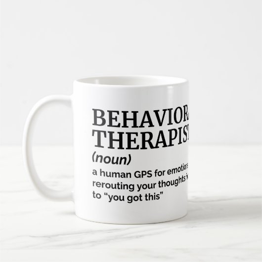 Gedragstherapeut Humor Coffee Mok (Links)
