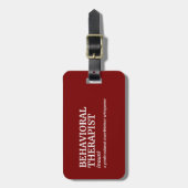Gedragstherapeut Humor Definition Gift Bagagelabel (Voorkant verticaal)