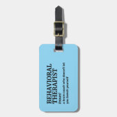 Gedragstherapeut Humor Reislabel Bagagelabel (Voorkant verticaal)