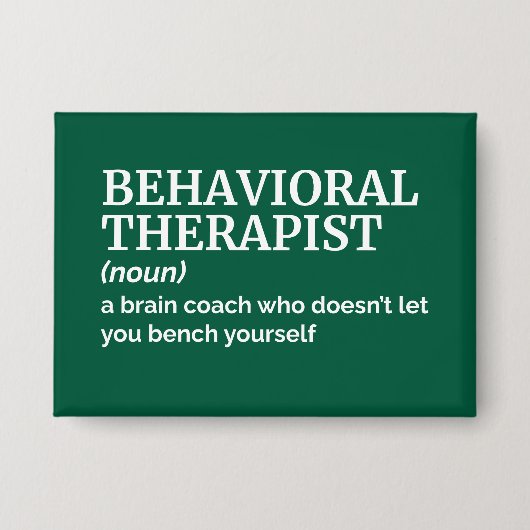 Gedragstherapeut Job Humor Definition Button (Voorkant)