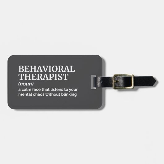 Gedragstherapeut Psychologie Definitie Label Bagagelabel (Voorkant horizontaal)