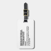 Gedragstherapeut Travel Label Funny Definition Bagagelabel (Voorkant verticaal)
