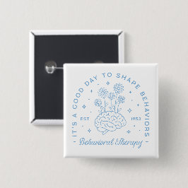 Gedragstherapie therapeut esthetisch vierkante button 5,1 cm