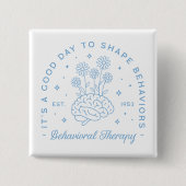 Gedragstherapie therapeut esthetisch vierkante button 5,1 cm (Voorkant)