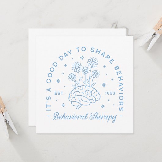 Gedragstherapie therapeutische bloemige blauwe est (Voorkant / Achterkant in situ)