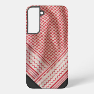 Gedrapeerder rode en witte Shemagh Keffiyeh, zwart Samsung Galaxy Hoesje