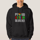 Gedresseerd autisme Big Brother Heart Family M Hoodie (Voorkant)