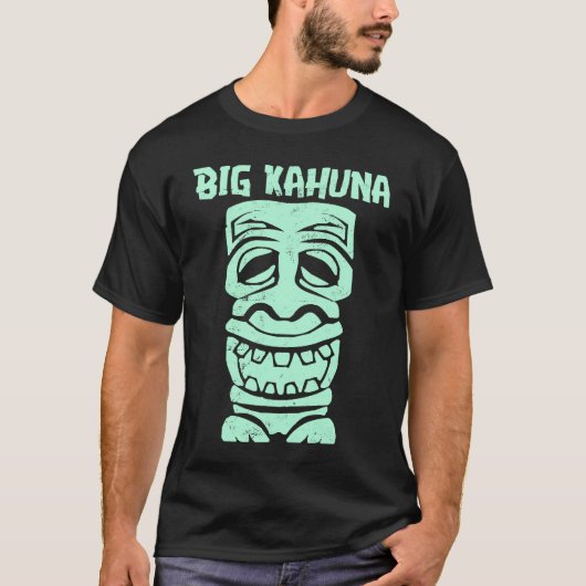 Gedresseerd Retro Big Kahuna Tiki Idol T-shirt (Voorkant)