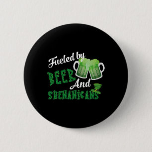 Gedreven door bier en shenanigans St. Patrick's Da Ronde Button 5,7 Cm