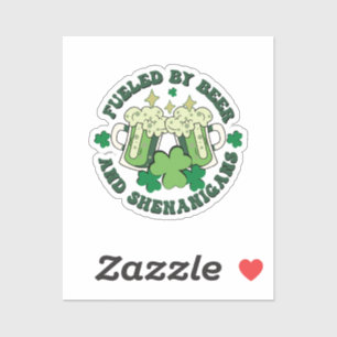 Gedreven door bier en shenanigans sticker