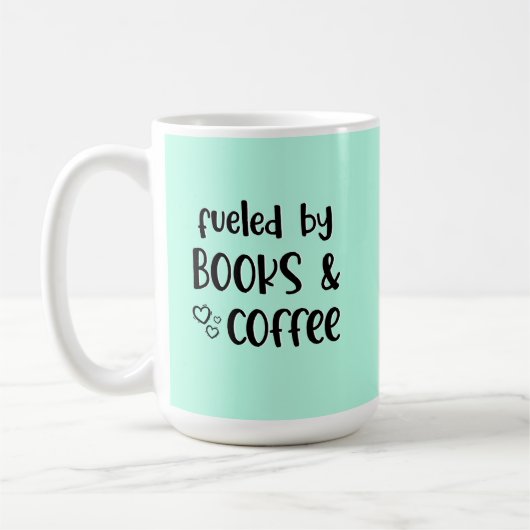 Gedreven door boeken koffiemok (Links)