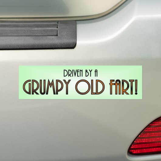 Gedreven door een Grumpy Old Fart Bumpersticker (Op auto)