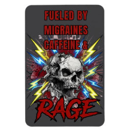 Gedreven door Migraine Pure Liquid Rage Schedel Magneet
