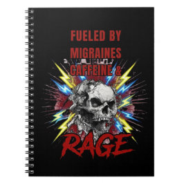 Gedreven door Migraine Pure Liquid Rage Schedel Notitieboek