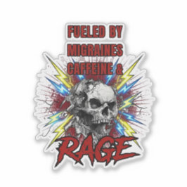 Gedreven door Migraine Pure Liquid Rage Schedel Sticker