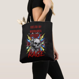 Gedreven door Migraine Pure Liquid Rage Schedel Tote Bag