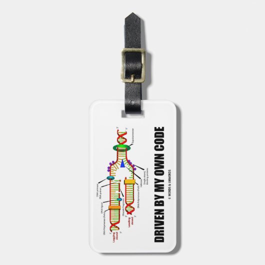 Gedreven door mijn eigen code (DNA-replicatie) Bagagelabel (Voorkant verticaal)