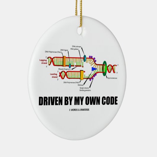 Gedreven door mijn eigen code (DNA-replicatie) Keramisch Ornament (Rechts)