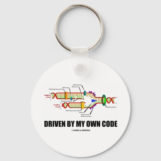 Gedreven door mijn eigen code (DNA-replicatie) Sleutelhanger (Voorkant)